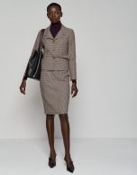 Short purple houndstooth jacket