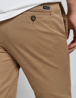 Tan dyed chino trousers