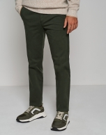 Khaki dyed chino trousers