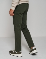 Khaki dyed chino trousers