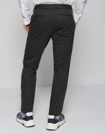 Dark grey blunt knit trousers