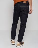 Pantalón denim hombre slim azul oscuro