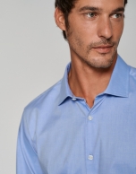 Light blue twill dress shirt