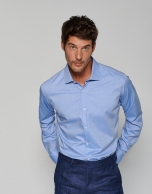 Light blue twill dress shirt