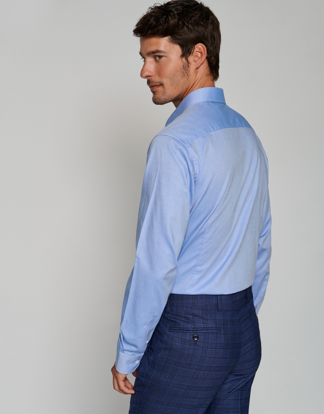 Light blue twill dress shirt