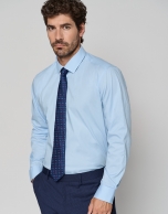 Light blue slim fit dress shirt