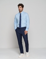 Light blue slim fit dress shirt