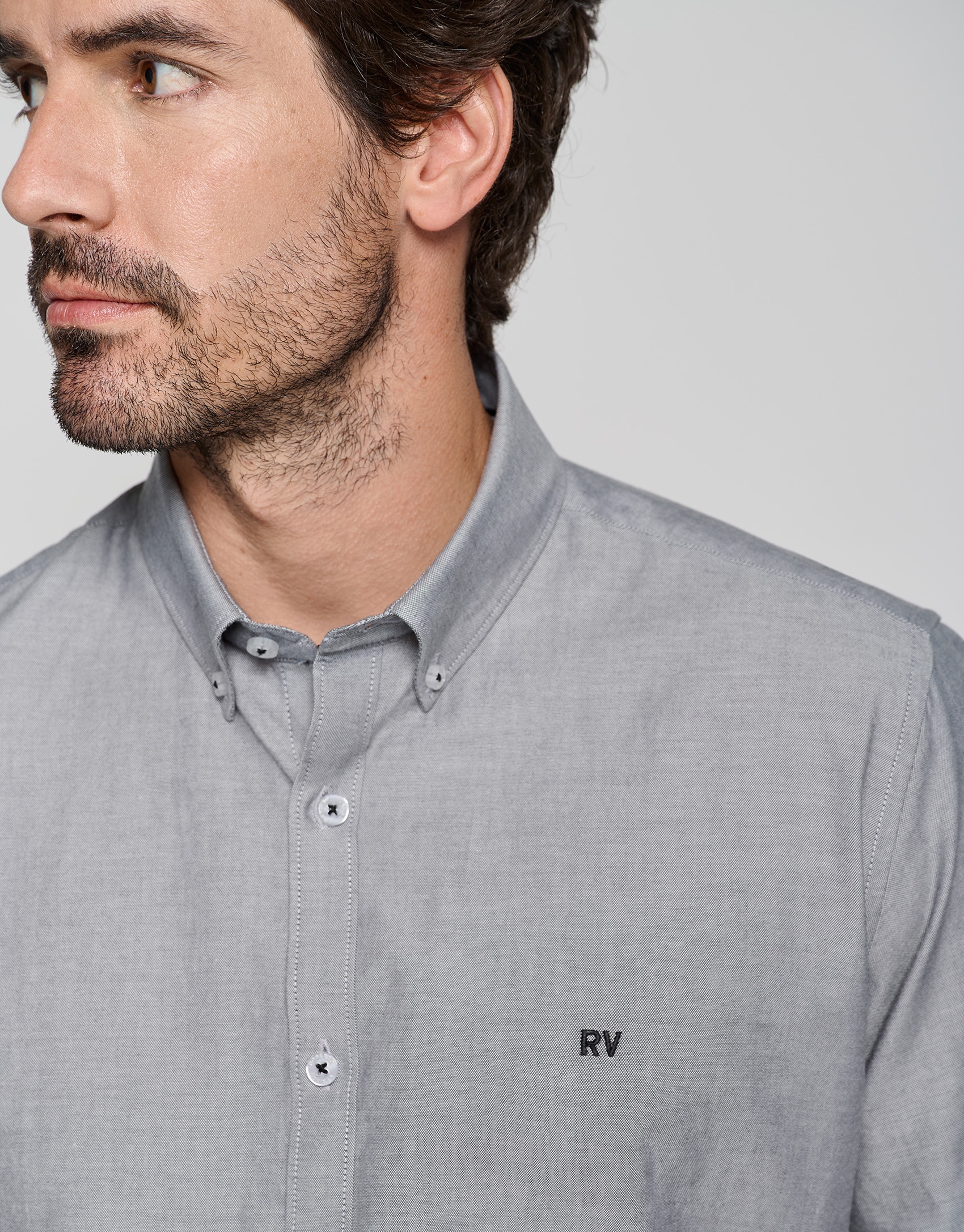 Gray Oxford sport shirt