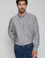 Gray Oxford sport shirt