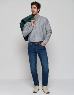 Gray Oxford sport shirt