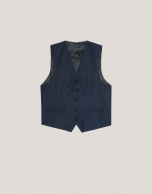 Cadmium blue wool dress waistcoat