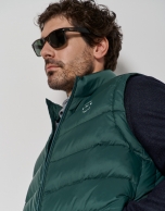 Dark green quilted vest