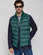 Dark green quilted vest