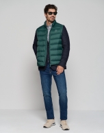 Dark green quilted vest