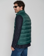 Dark green quilted vest