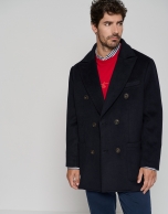 Navy blue wool sailor's coat