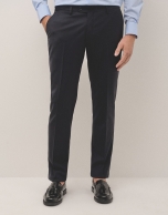 Traje half canvas slim fit liso marino