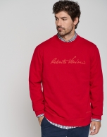 Sudadera roja logo  firma