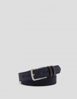 Blue nobuck belt