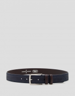 Blue nobuck belt