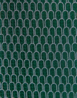 Corbata seda verde con jacquard celeste