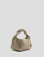 Bolso de mano Ariana Cristal Mesh dorado