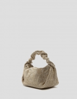 Bolso de mano Ariana Cristal Mesh dorado