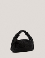 Black Ariana Crystal Mesh handbag