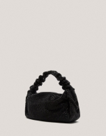 Black Ariana Crystal Mesh handbag