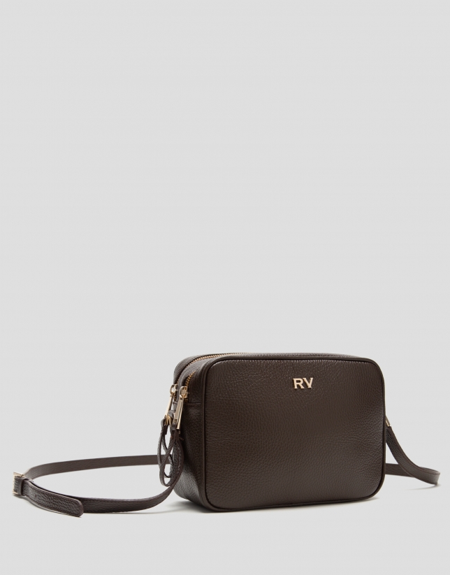 Dark brown leather Taylor shoulder bag