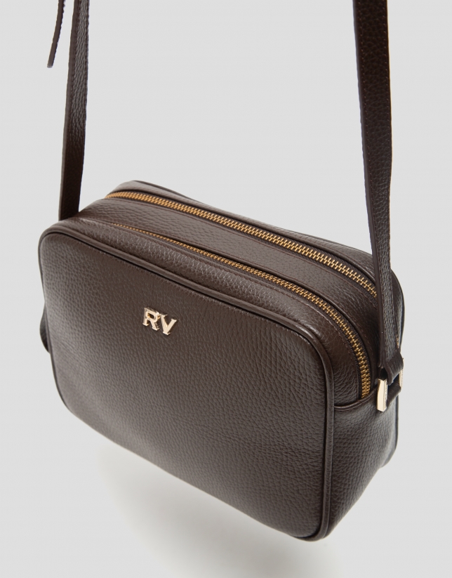 Dark brown leather Taylor shoulder bag