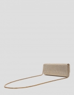 Bolso Clutch Ariana Cristal Mesh dorado