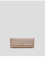 Gold Ariana Cristal Mesh clutch bag