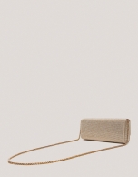 Gold Ariana Cristal Mesh clutch bag