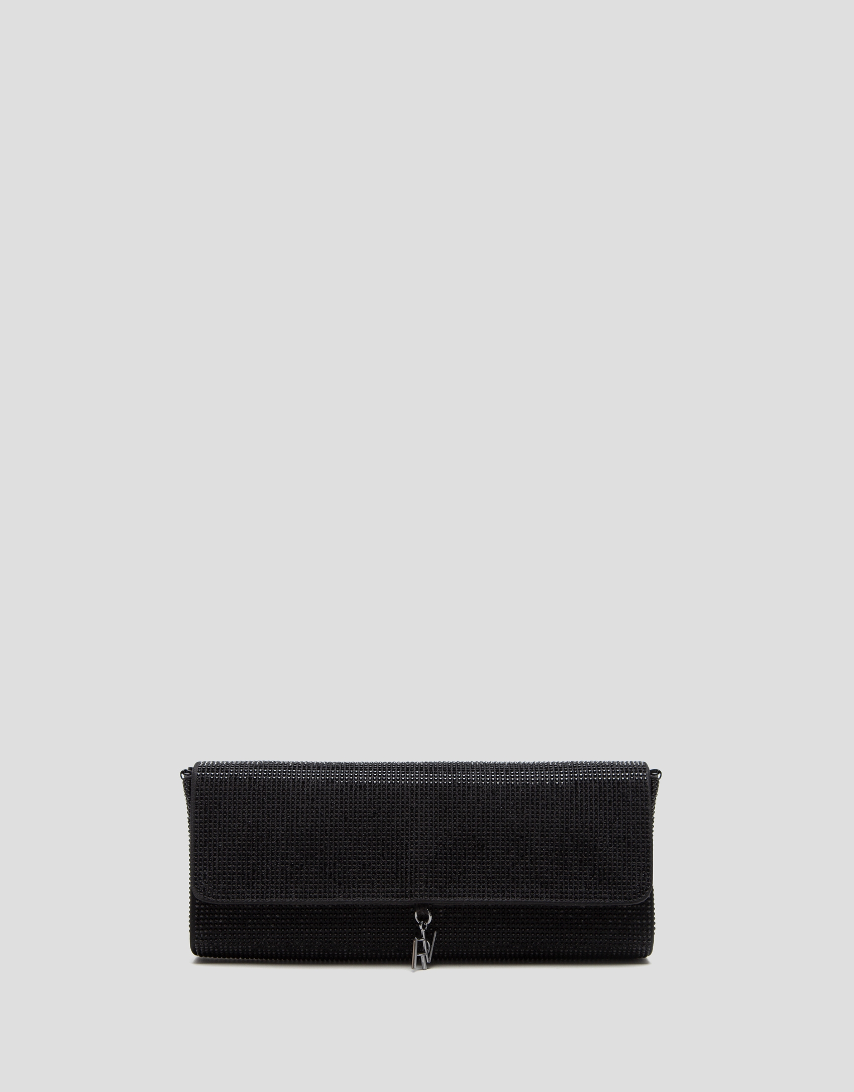 Black Ariana Cristal Mesh clutch bag