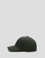 Grayish green nylon baseball cap with RV logo