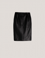 Black leather skirt