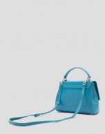 Bolso de mano Alice Mini piel serpiente azul