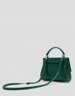 Bolso de mano Alice Mini piel serpiente verde