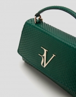 Green snakeskin Alice Mini handbag