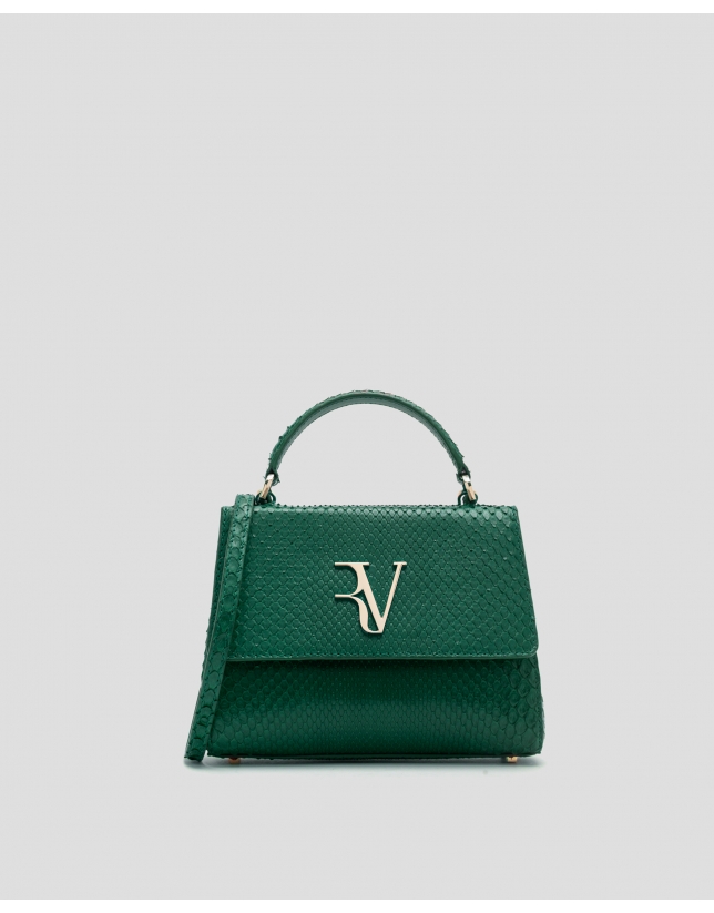 Green snakeskin Alice Mini handbag