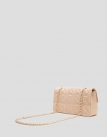 Bolso shoulder Linda Midi piel acolchada beige