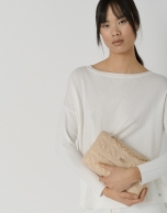 Bolso shoulder Linda Midi piel acolchada beige