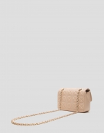 Bolso shoulder Linda Mini piel acolchada beige