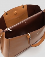 Bolso satchel Maxi Amber piel cámel