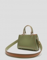 Green mini Amber leather satchel bag