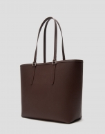 Brown leather Sama shopping bag