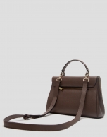 Brown leather Alice Midi handbag