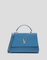 Blue leather Alice Midi handbag