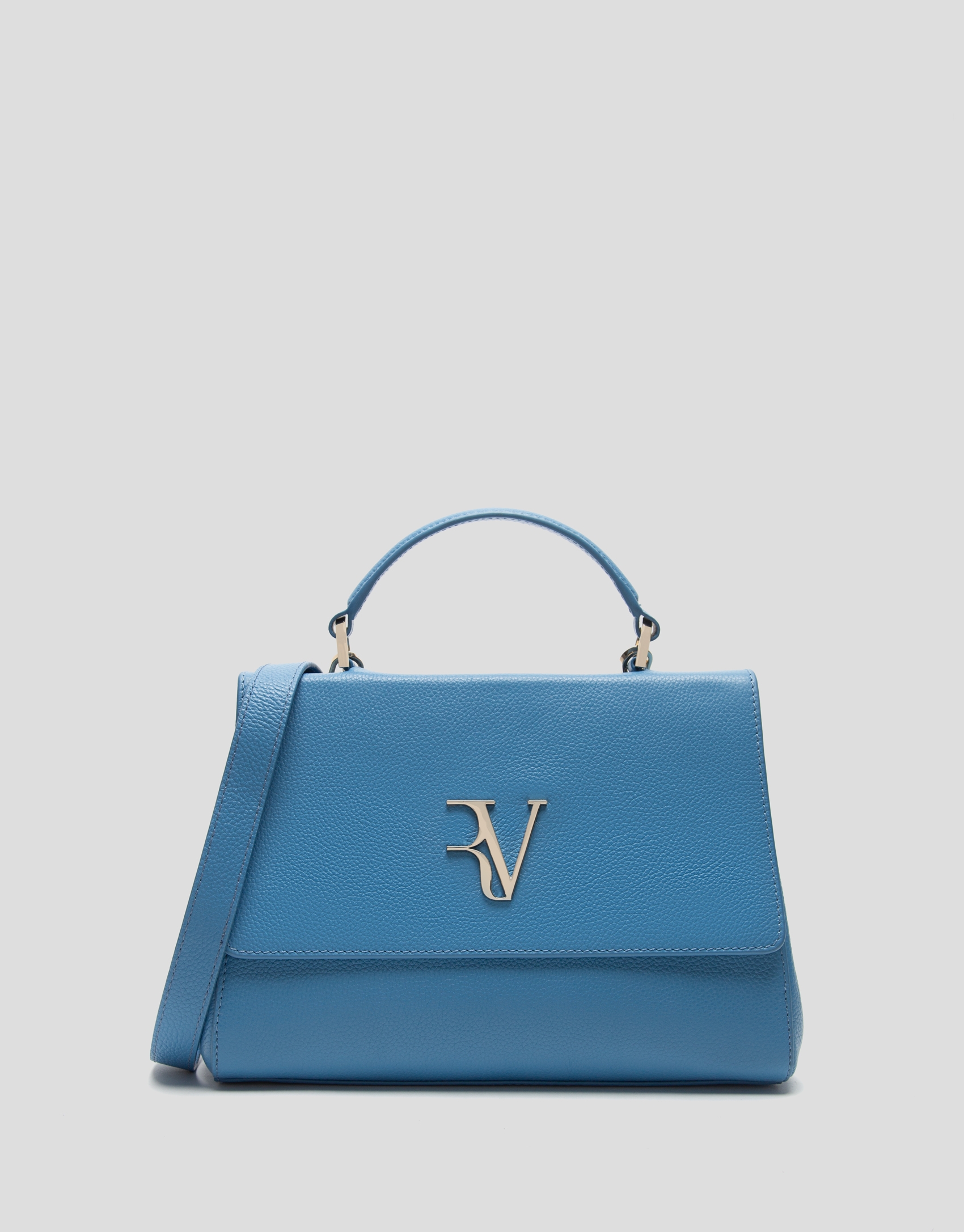 Blue leather Alice Midi handbag